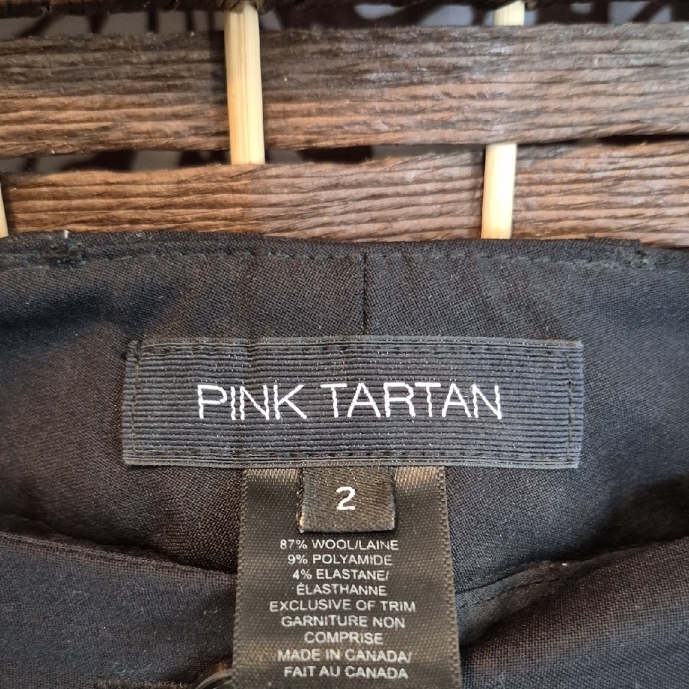 Pink Tartan Elegant Black Trousers - Picture 2 of 3